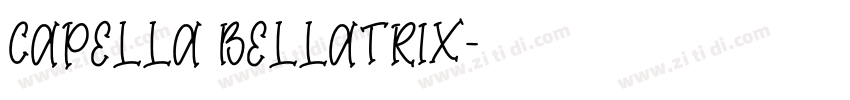 Capella Bellatrix字体转换